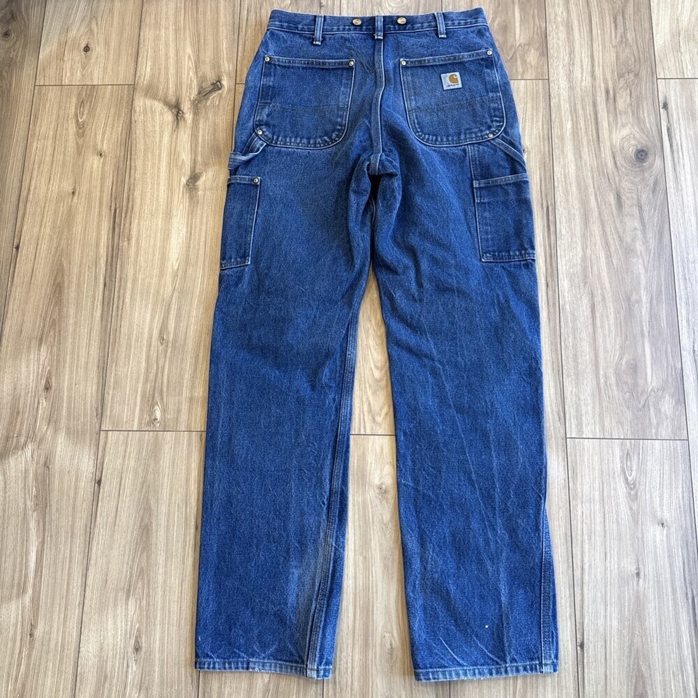 Y2k Carhartt B07 DNM Double Knee Logger Jean 32x34 Suspender Buttons Workwear - Picture 8 of 12